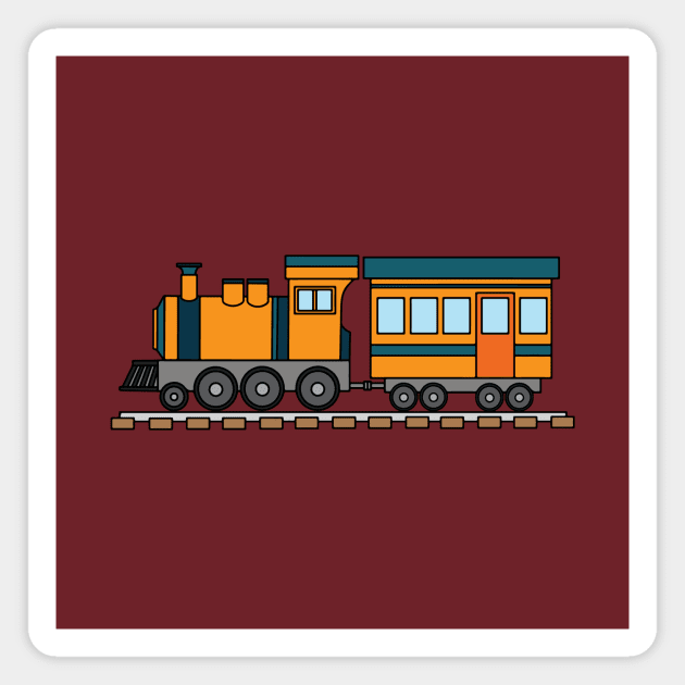 Cartoon cute train Magnet by LuckyLife